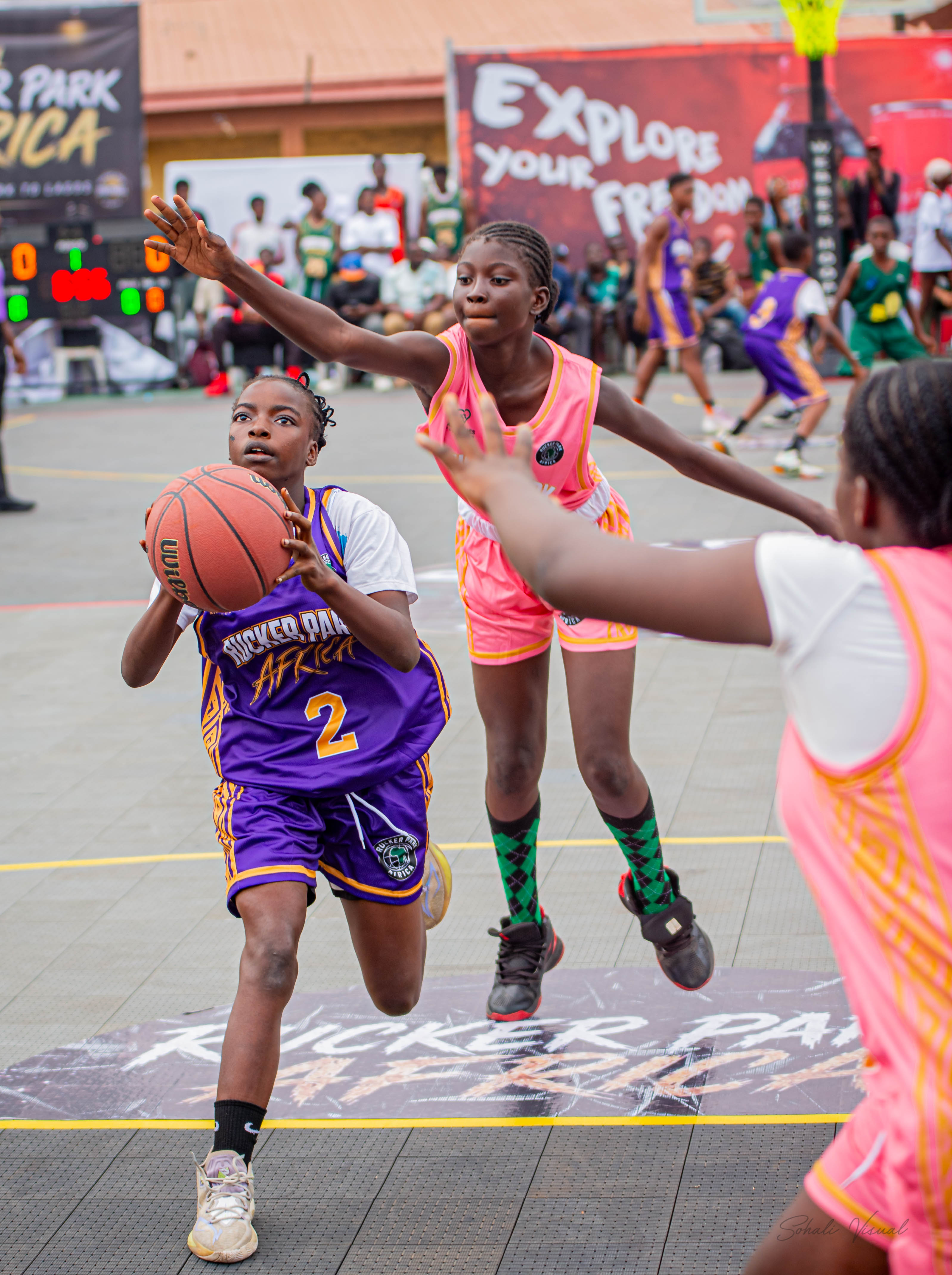Participants at the Rucker Park Africa Lagos activation